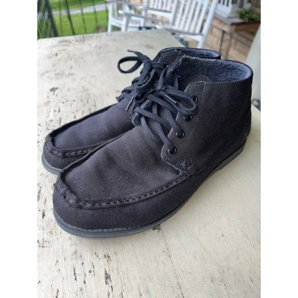 Adidas Ransom Black Canvas Laced Ankle Mid-Cut Moc Boots Men's Sz 10M
